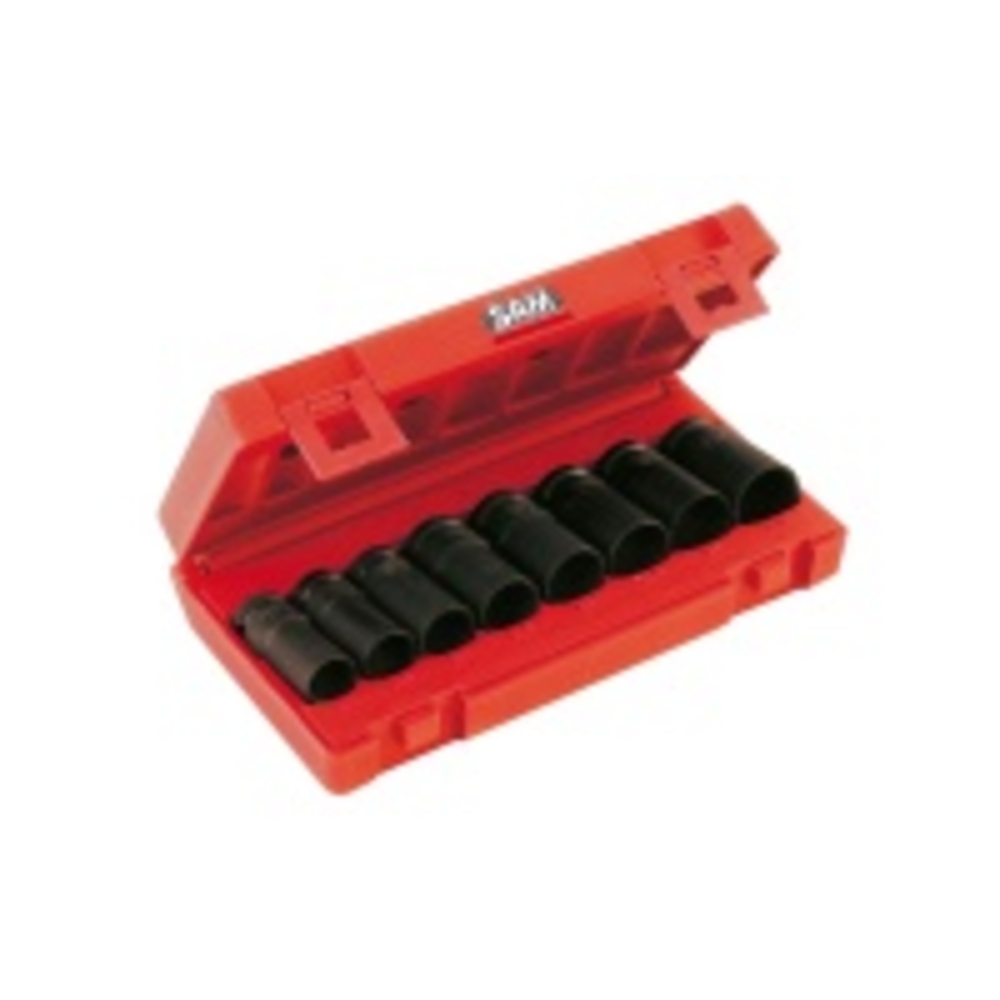 COFFRET SAM OUTILLAGE DE 8 DOUILLES 1/2 POUR ÉCROUS ANTIVOL-76NSJ8