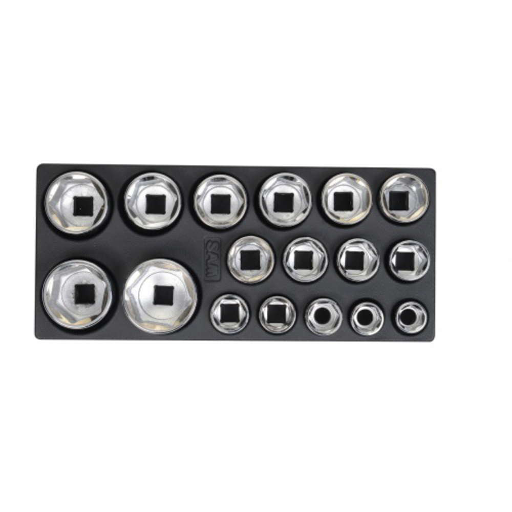 Module mousse 1/3 de 17 outils 3/4'' 6 pans en mm SAM OUTILLAGE - 78CH17MM