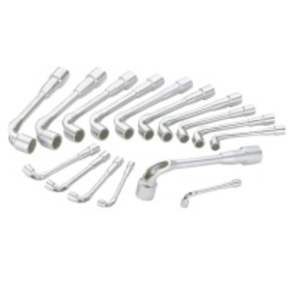 JEU DE 16 CLÉS À  PIPE SAM OUTILLAGE DÉBOUCHÉES 6/12 PANS SATINÉE 8 A 24 MM - 93-J16