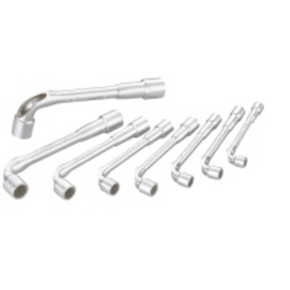 JEU DE 8 CLÉS À  PIPE SAM OUTILLAGE DÉBOUCHÉES 6/12 PANS SATINÉE 8 A 24 MM - 93-J8