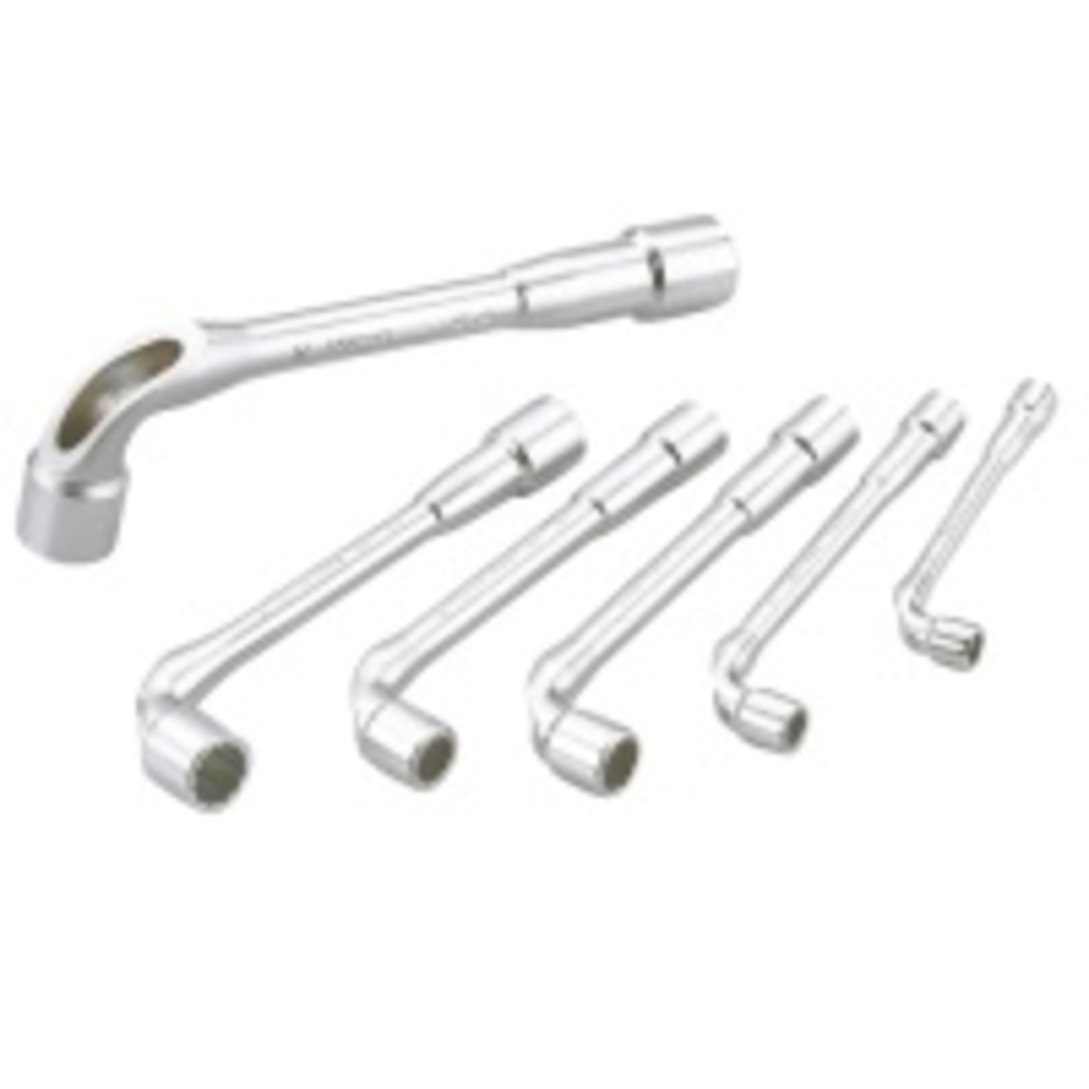 JEU DE 6 CLÉS À  PIPE SAM OUTILLAGE DÉBOUCHÉES 6/12 PANS POLIE 7 A 17 MM - 93-SDJ6