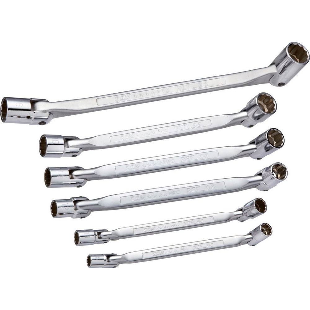 JEU 6 CLES A DOUILLES ARTICULEES SAM OUTILLAGE - 96J6