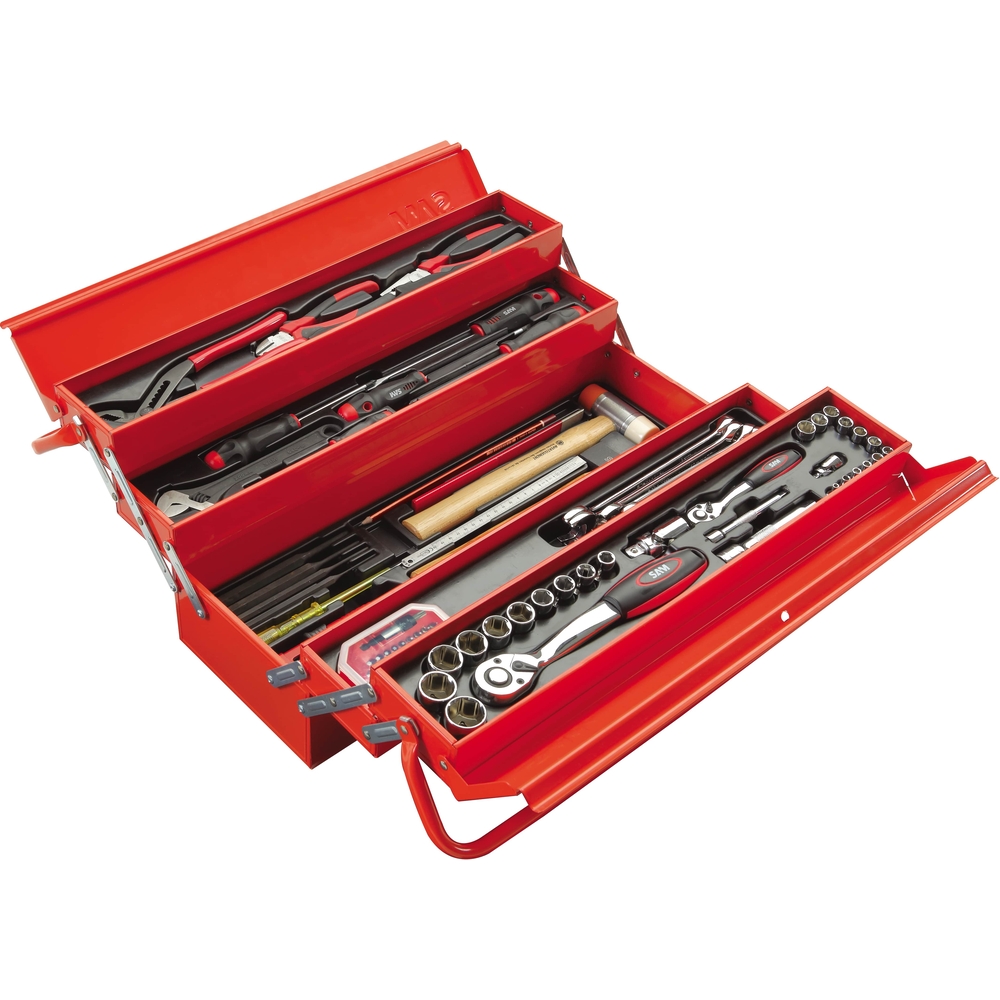 LOT DE 12 COMPOSITIONS DE 113 OUTILS AVEC CAISSE DE MAINTENANCE SAM OUTILLAGE - CP113BOXJ12