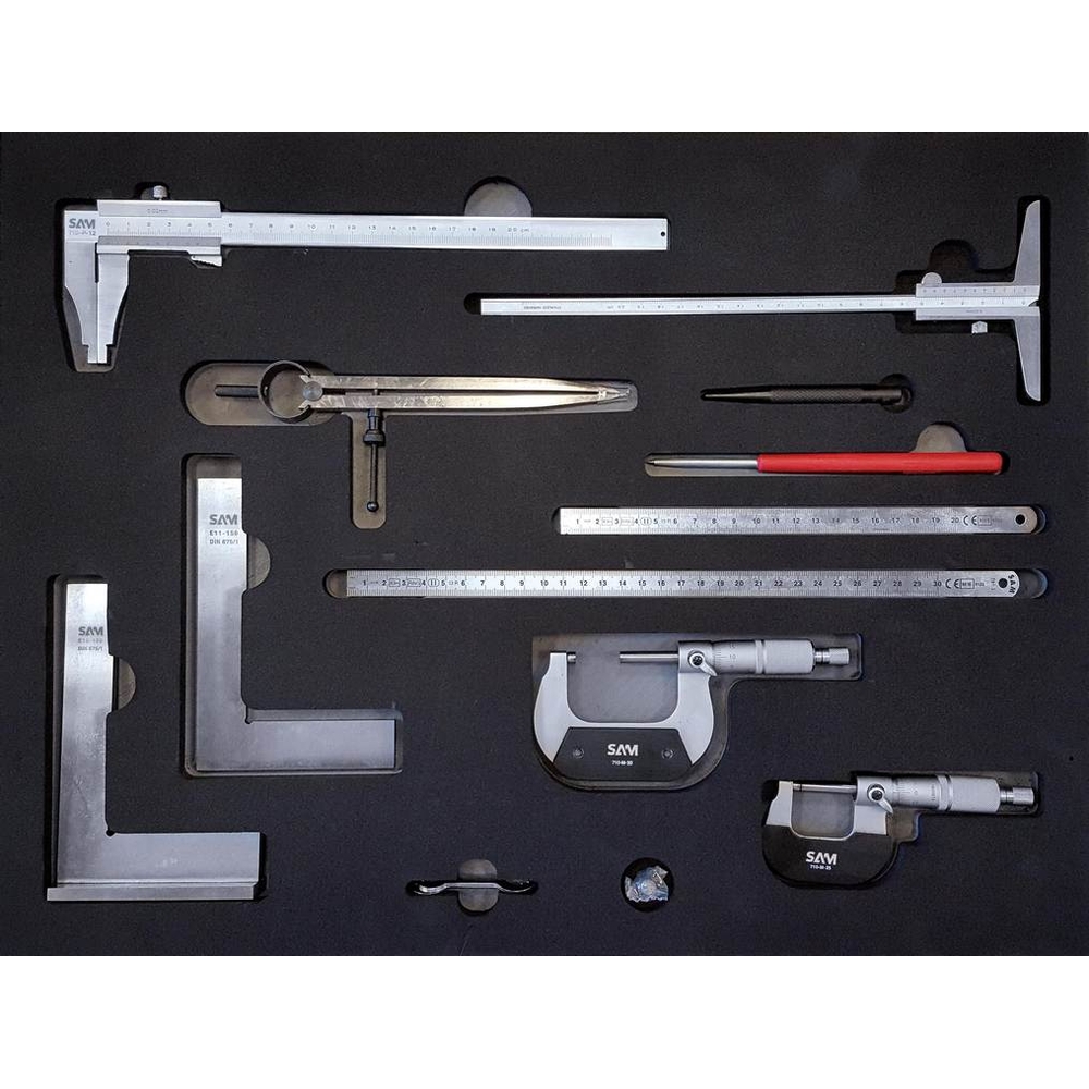 Composition métrologie pour mesure de précison et traçage SAM OUTILLAGE - CP11M