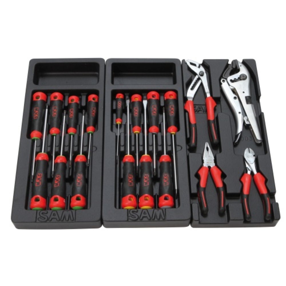 COMPOSITION DE 131 OUTILS SAM OUTILLAGE POUR MECANIQUE VL-(VENDUE SANS SERVANTE)-CP-131A