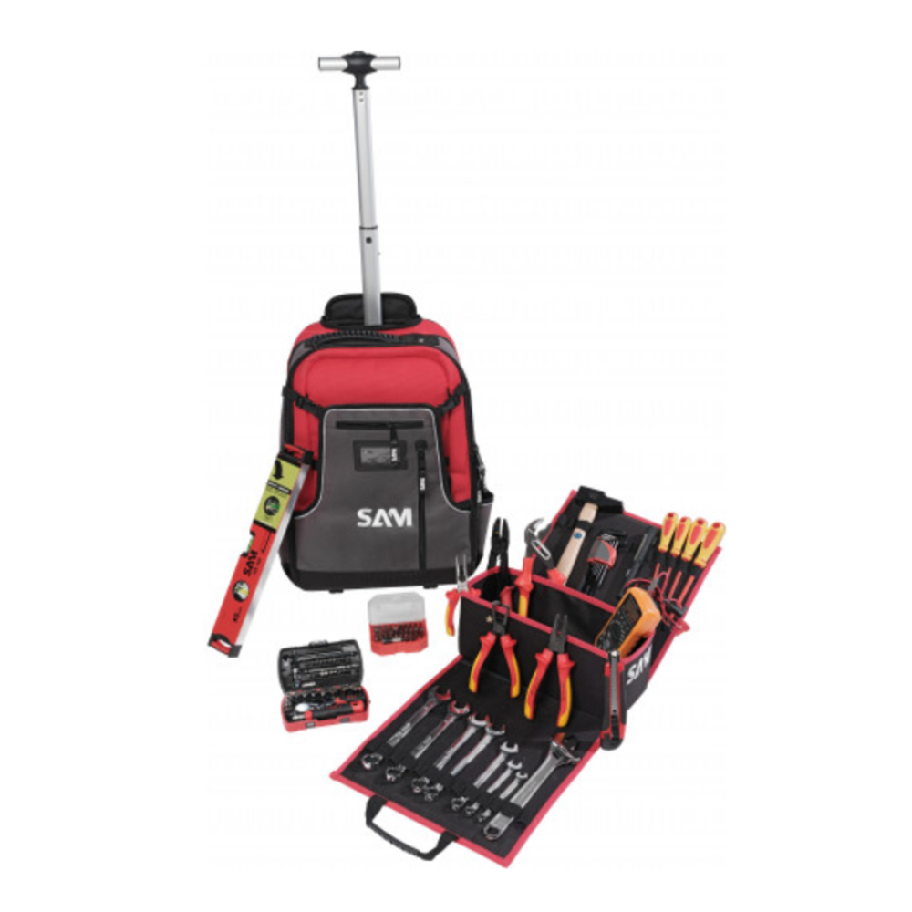 Sac a dos textile 40 litres avec composition electricien SAM OUTILLAGE - CP-ELEC2Z