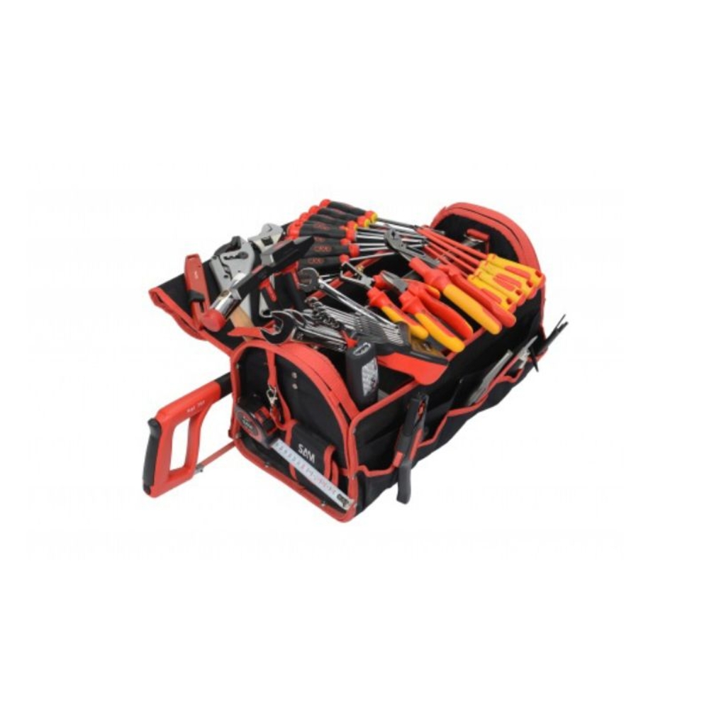 Caisse textile 39 litres avec compo. maintenance electricien SAM OUTILLAGE - CPP67BAG