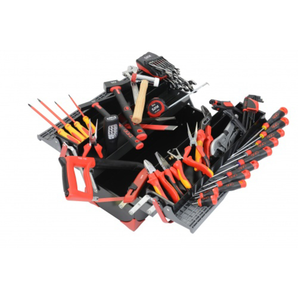 Caisse a outils bi-mat. 5 cases - compo maint. electricien SAM OUTILLAGE - CPP67BOX
