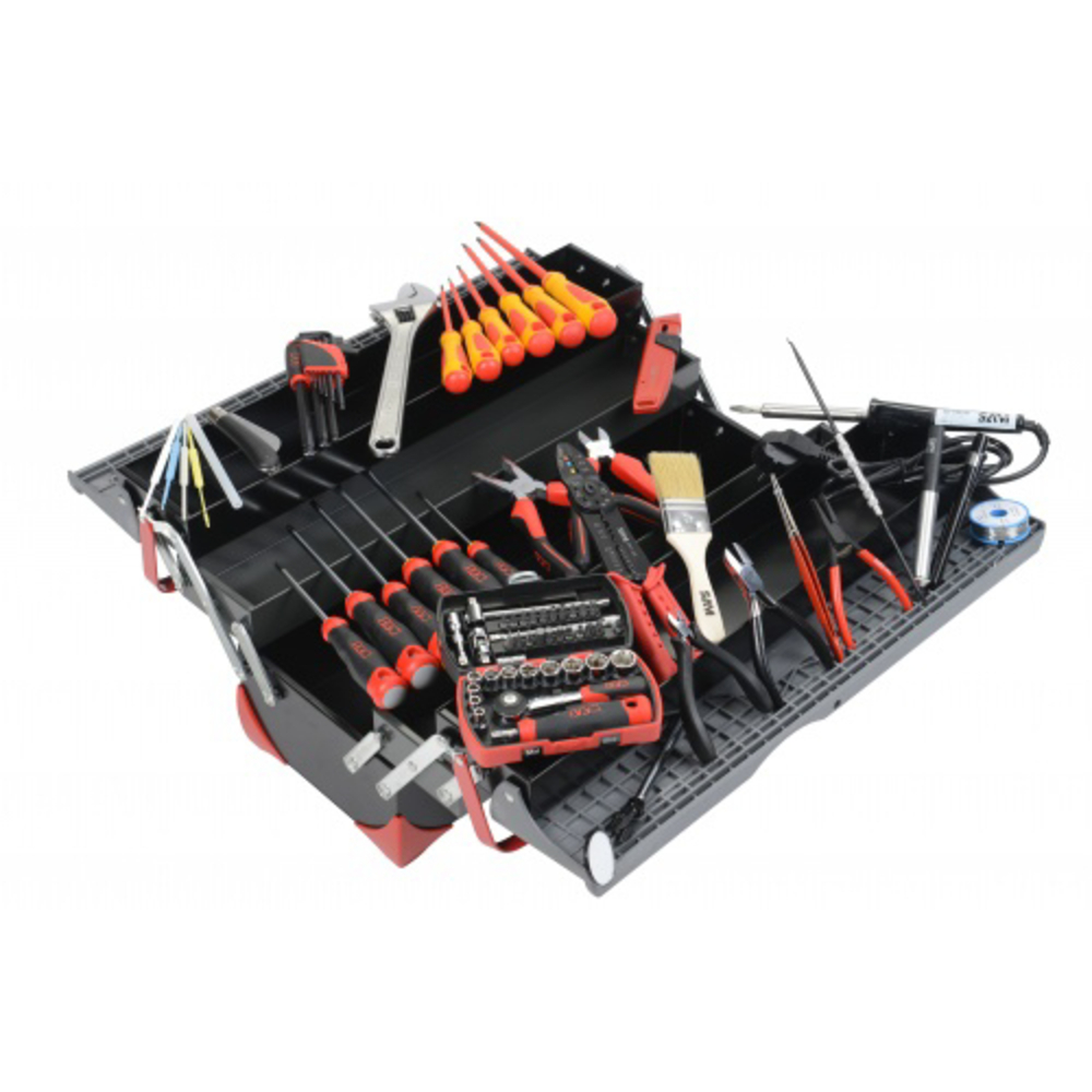 Caisse a outils bi-mat. 5 cases - compo electromecanique SAM OUTILLAGE - CPP83BOX