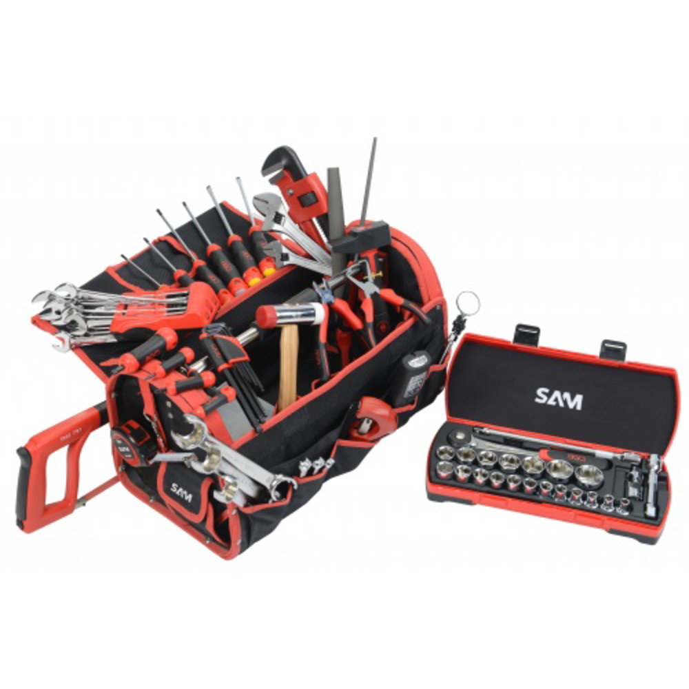 Caisse textile 39 litres avec composition chauffagiste SAM OUTILLAGE - CPP95BAG