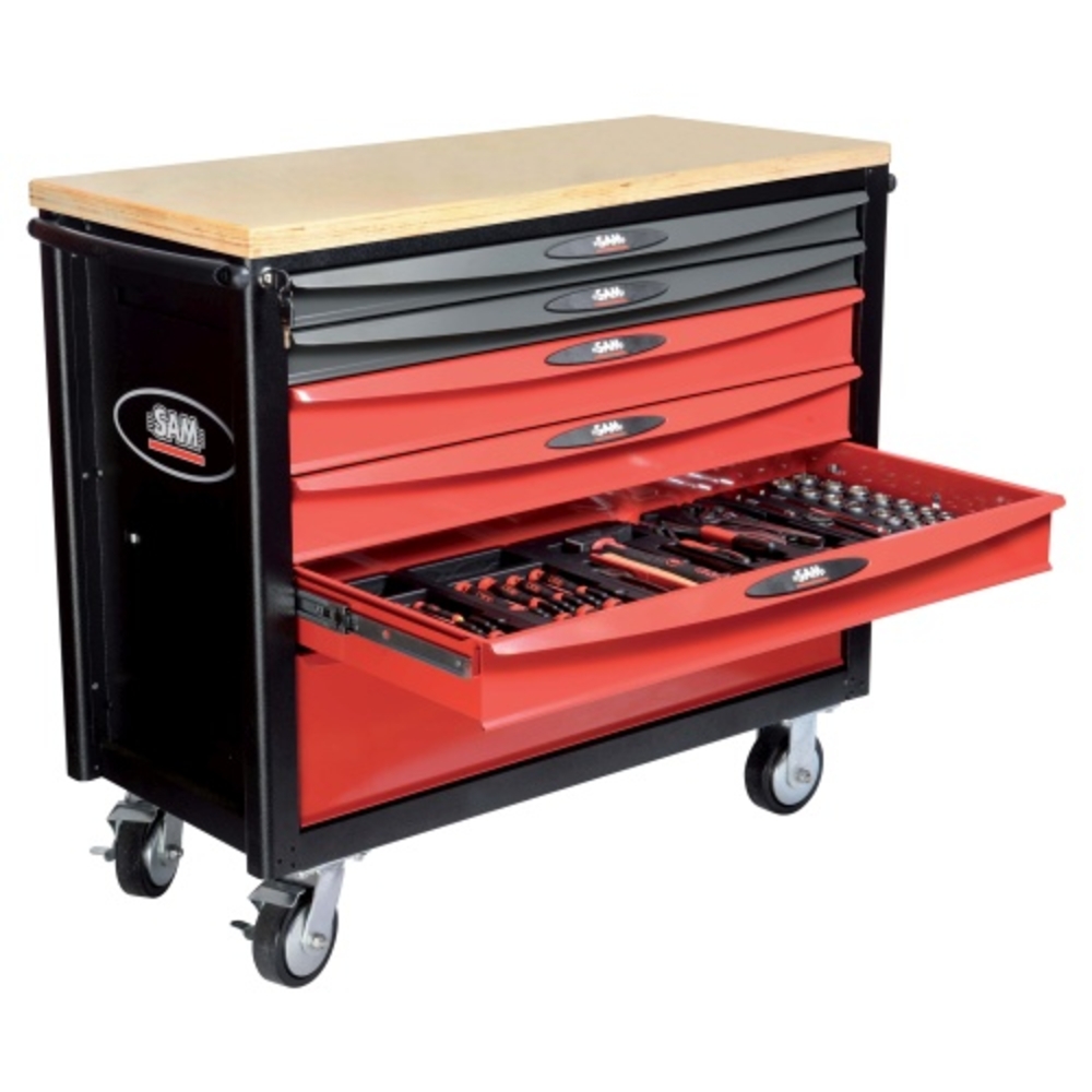 Servante SAM OUTILLAGE Composition 14 modules avec servante extra-large 6 tiroirs -CPP-XL