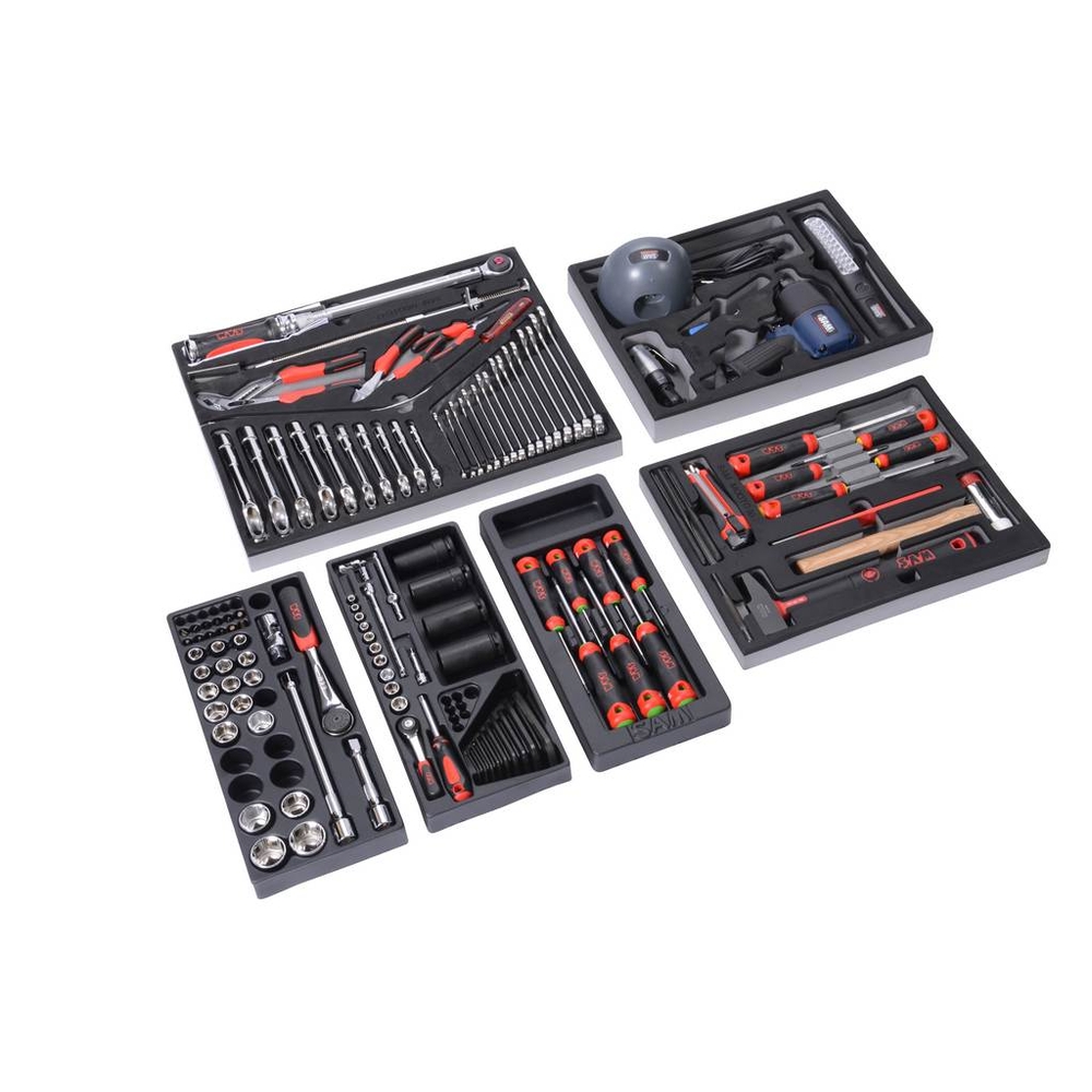 Composition de 121 outils Racing dans modules SAM OUTILLAGE - CPRACING