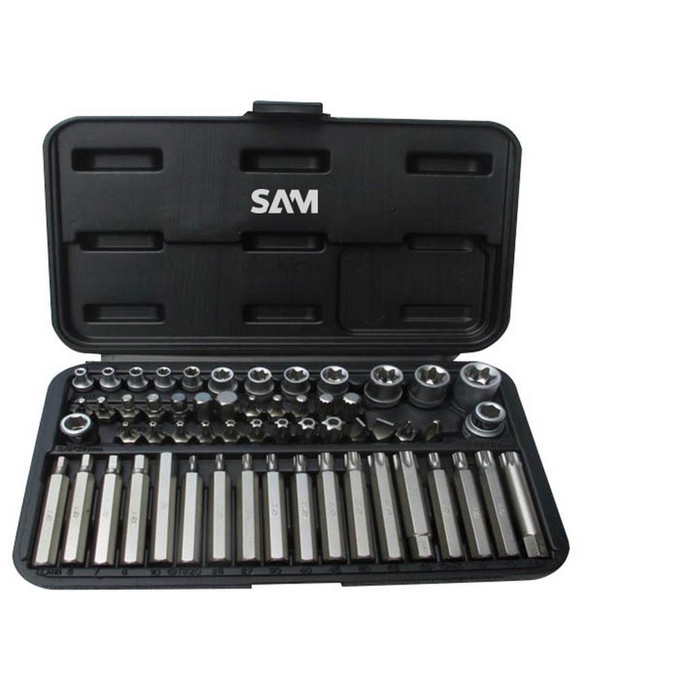 COFFRET MULTI-EMPREINTES EMBOUTS ET DOUILLES SAM OUTILLAGE - CPRJS50