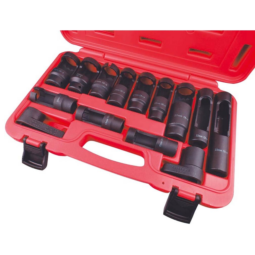 COFFRET 14 DOUILLES 1/2 POUR INJECTEUR, SONDE LAMBDA, UNIV. SAM OUTILLAGE - DDEJ14