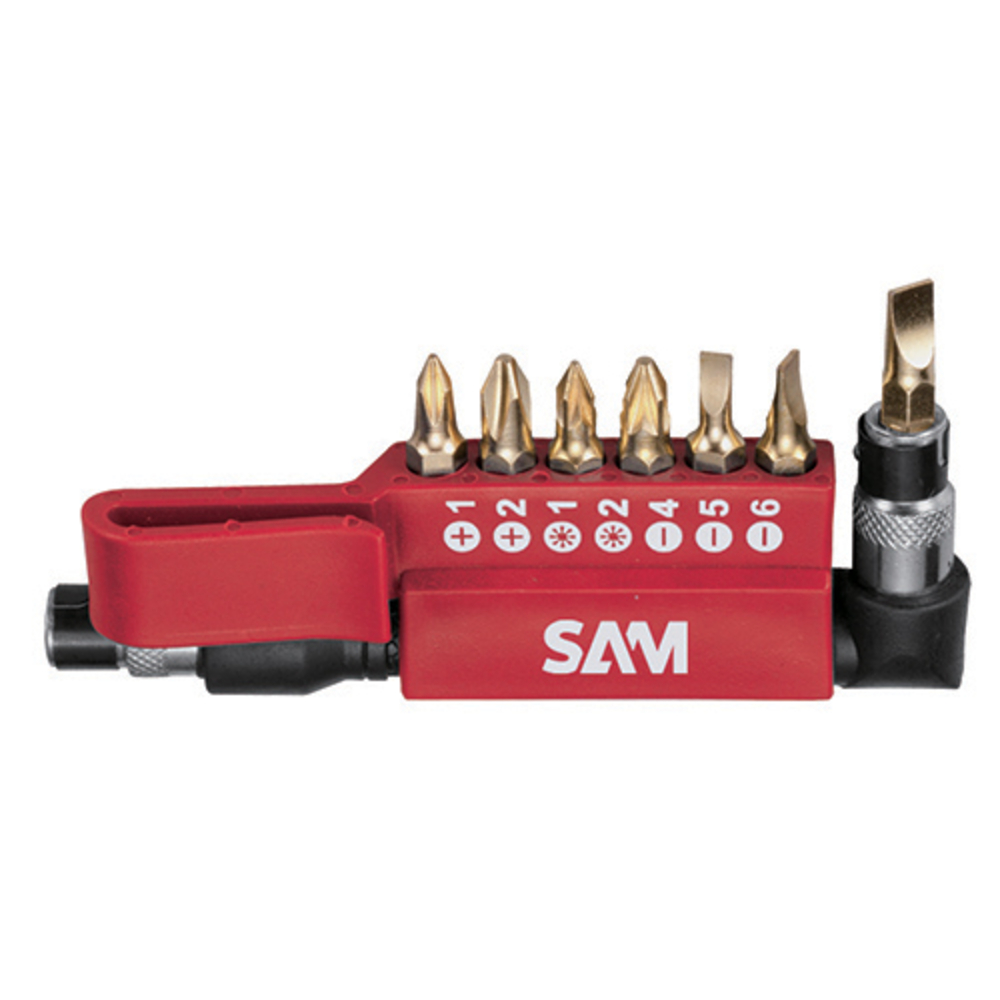 Coffret de 7 embouts de vissage avec cle 1/4'' SAM OUTILLAGE - EMB7