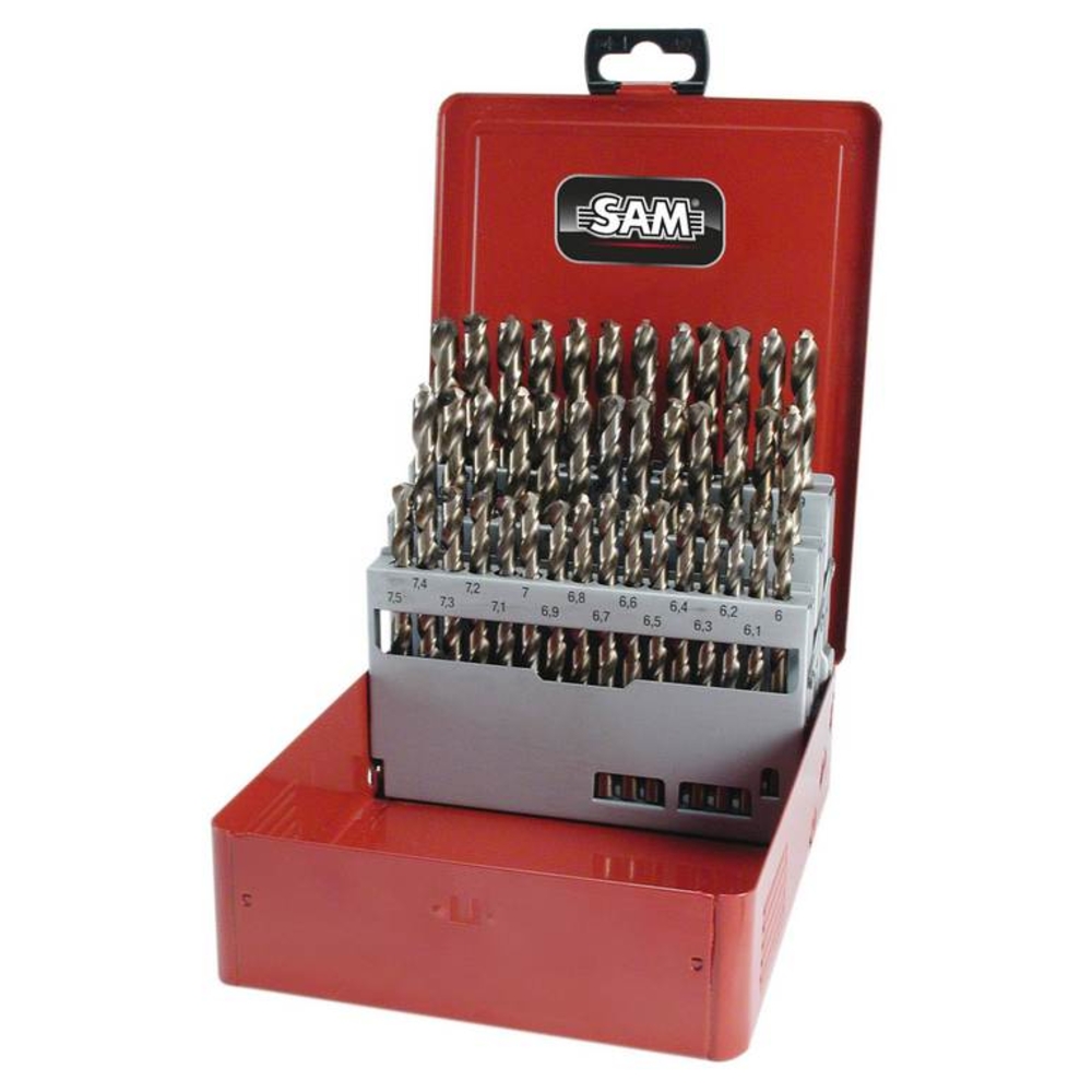 Jeu de 32 forêts taillés rivetage-taraudage 1-10,5 mm SAM OUTILLAGE - F1C20