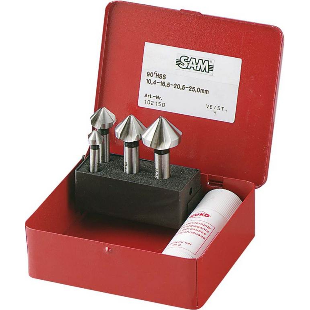 JEU 4 FORETS CONIQUES 10,4 - 16,5 - 20,5 - 25 MM SAM OUTILLAGE - FKJ4