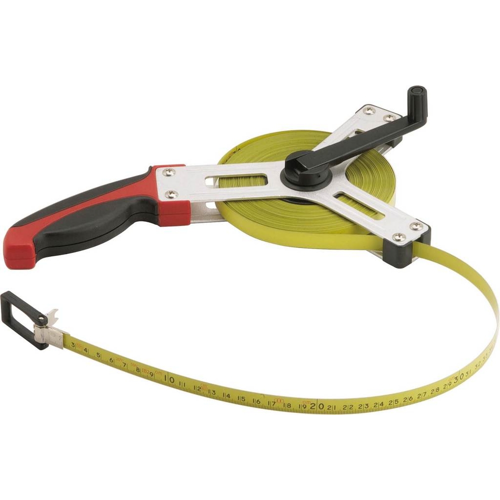 MESURE LONGUE A POIGNEE RUBAN ACIER 50M SAM OUTILLAGE - LU85