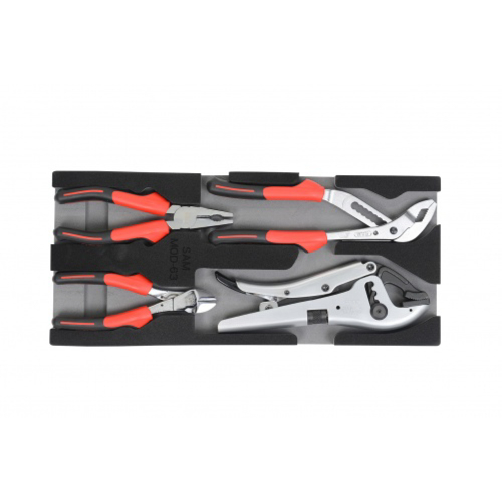 Module mousse 1/3 de 4 pinces chromees polies SAM OUTILLAGE - P13J4MM