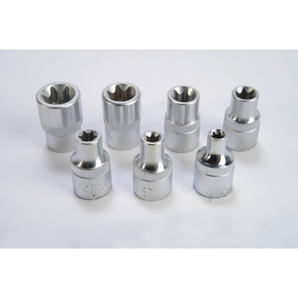 JEU DE 7 DOUILLES COURTES 3/8' TORX FEMELLE DE T6 A T16 SAM OUTILLAGE - P346219134