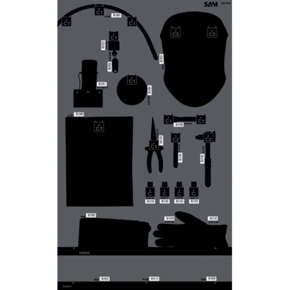 PANNEAU MURAL SAM OUTILLAGE SÉRIGRAPHIÉ PRESTATION SUR VÉHICULE HYBRIDE VIDE - PANHYBN