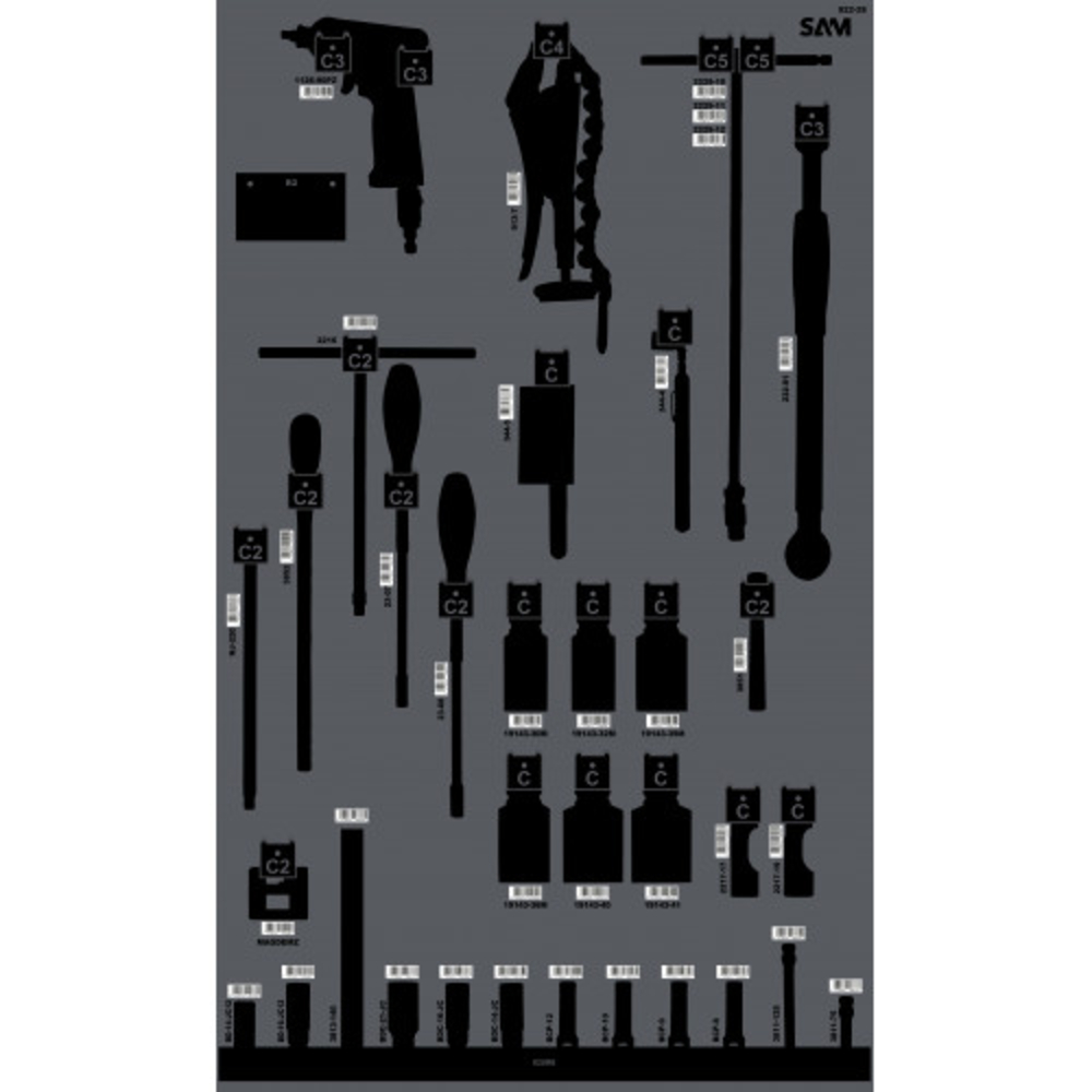 PANNEAU MURAL SAM OUTILLAGE SÉRIGRAPHIÉ PRESTATION MAINTENANCE VIDE - PANMAINN