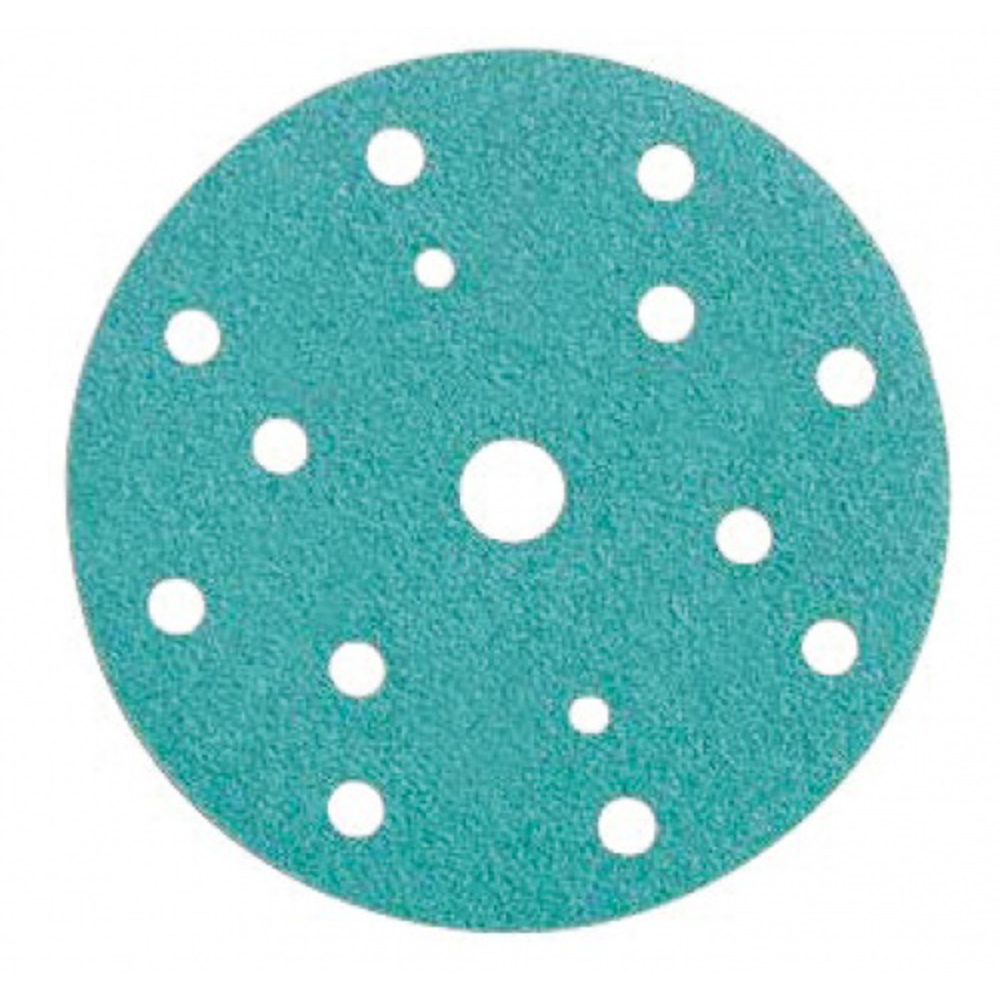 Papier abrasive ''green'' d150mm - 15 trous p120 100pcs RODAC - RA150070120