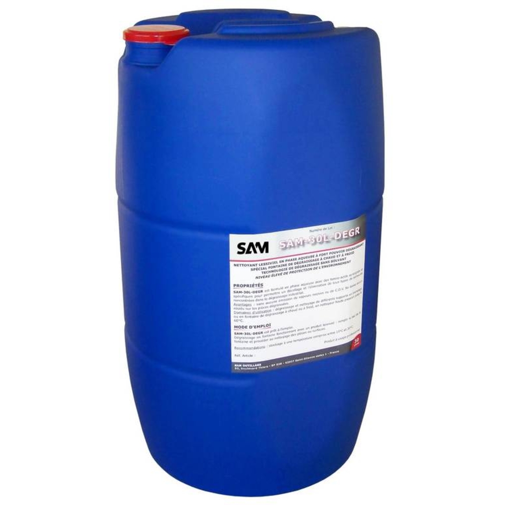 Bidon de 30 litres de produit de dégraissage pour fontaine de nettoyage SAM OUTILLAGE - SAM30LDEGR