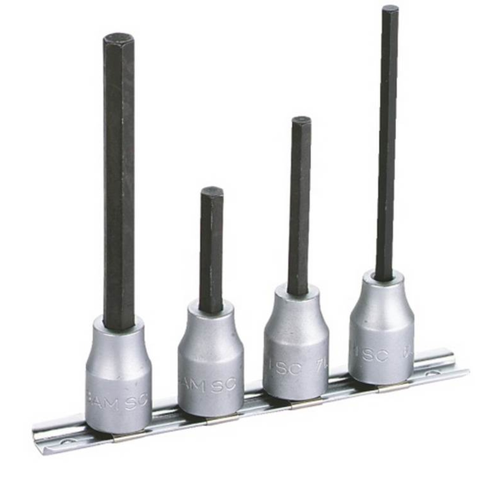 RACK 4 DOUILLES LONGUES 1/2' 6 PANS CREUX SAM OUTILLAGE - SCLJ4R