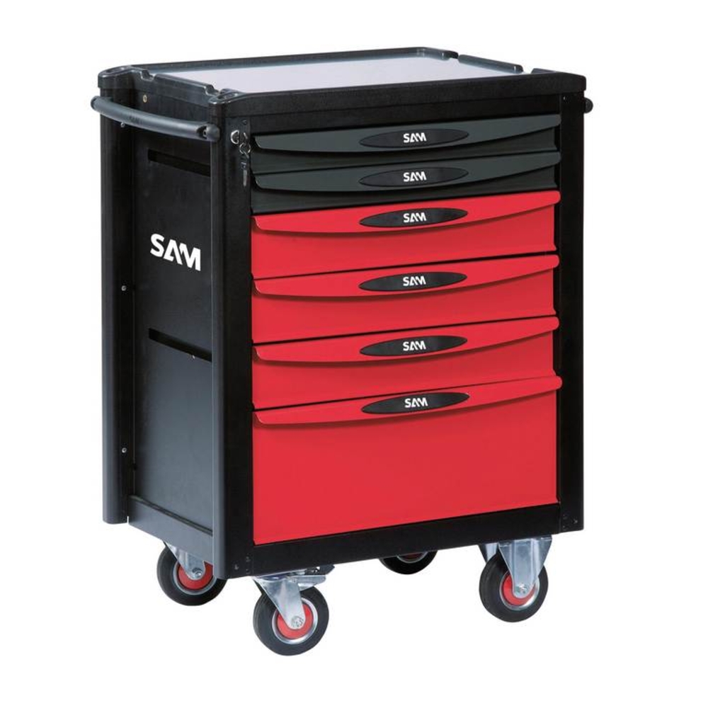 Servante 6 tiroirs modèle STOP+ plateau aluminium SAM OUTILLAGE - SERVI640