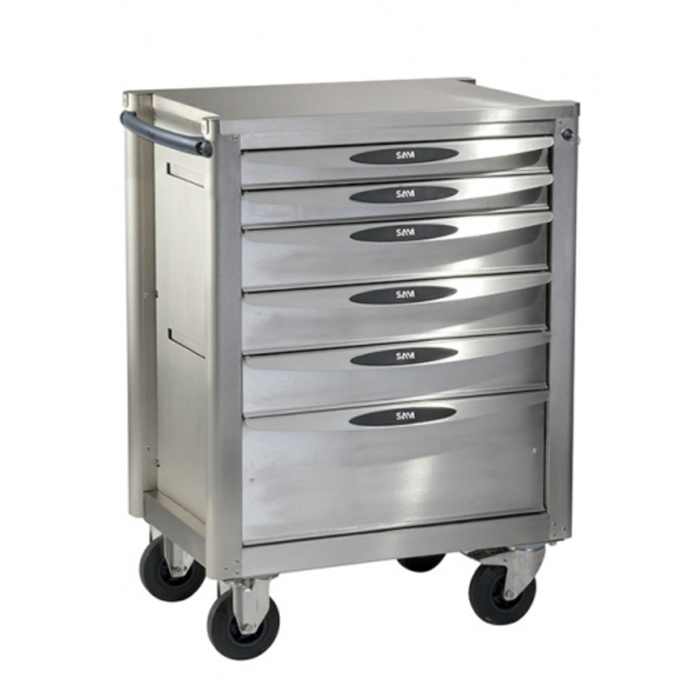 Servante 40n - 6 tiroirs - version inox SAM OUTILLAGE - SERVI640NX