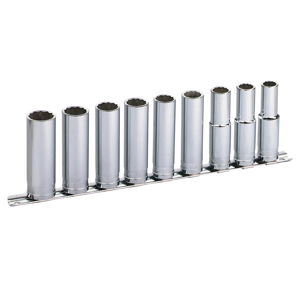 RACK 9 DOUILLES LONGUES 1/2 EN MM SAM OUTILLAGE - SLJ9R