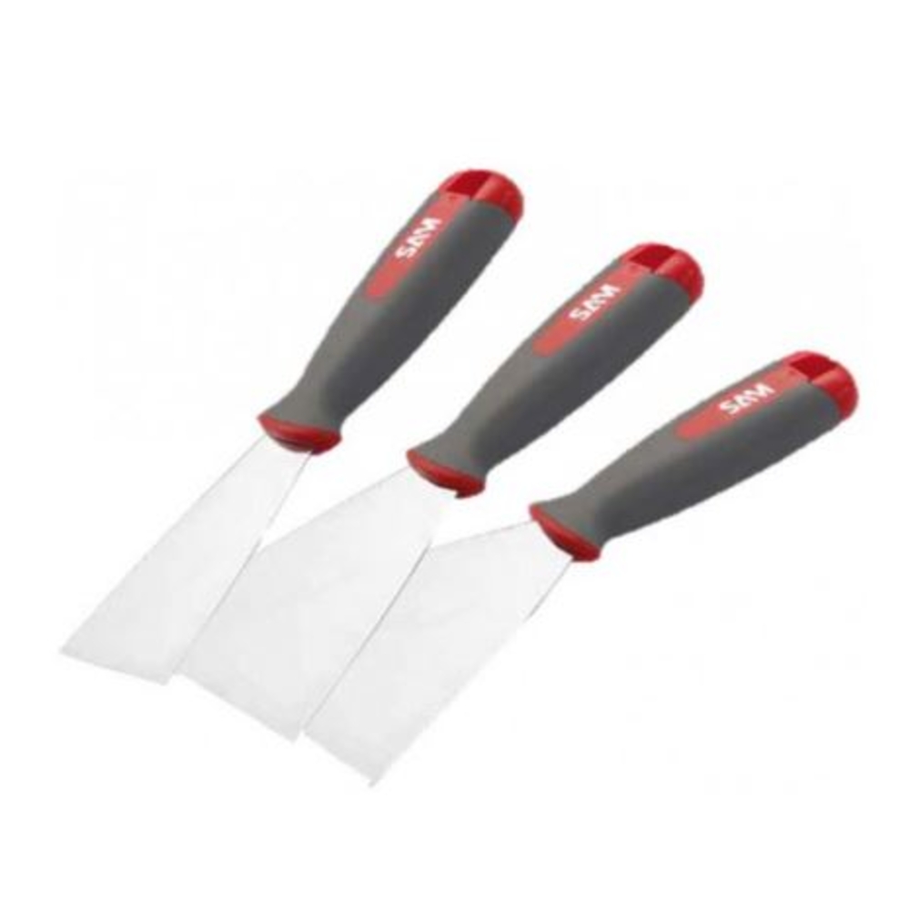 Jeu de trois spatules de peintre 30 mm - 50 mm - 70 mm SAM OUTILLAGE - SPJ3