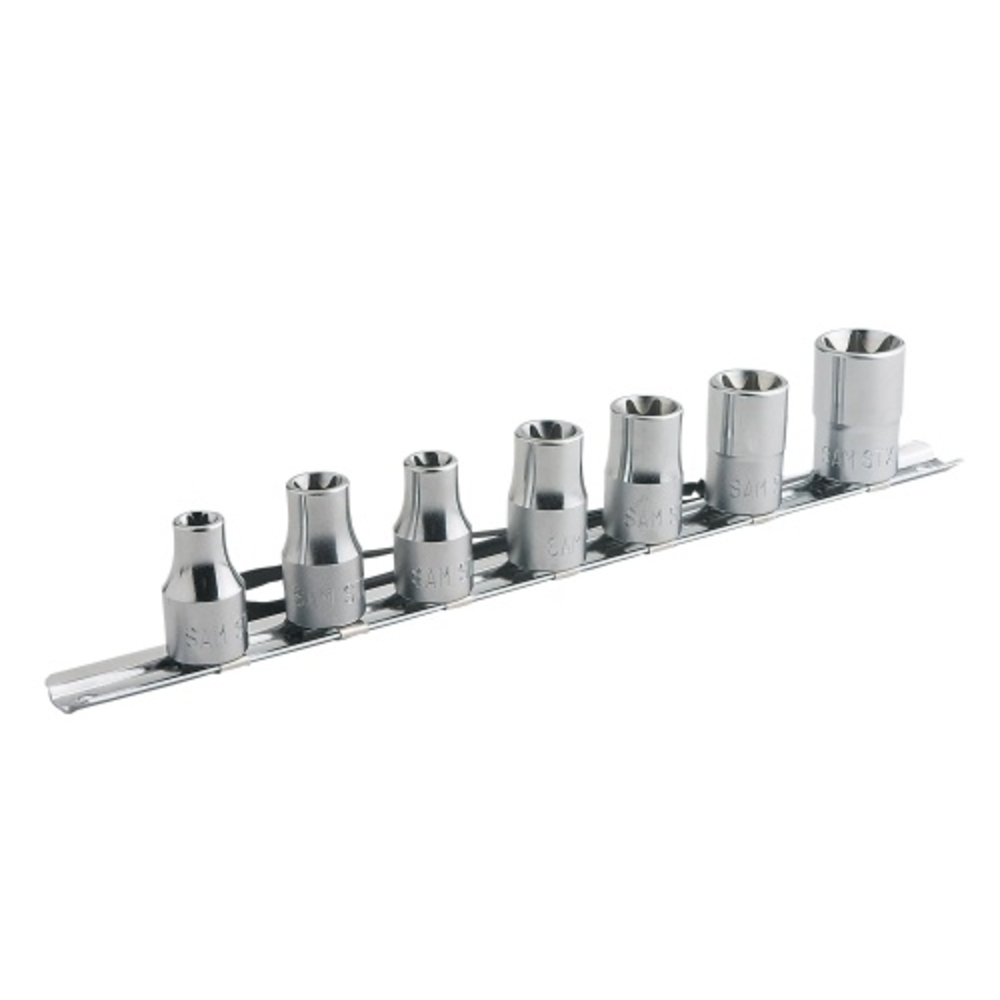 PACK DE 7 DOUILLES SAM OUTILLAGE 1/2 POUR EMPREINTE TORX -STX-J7R