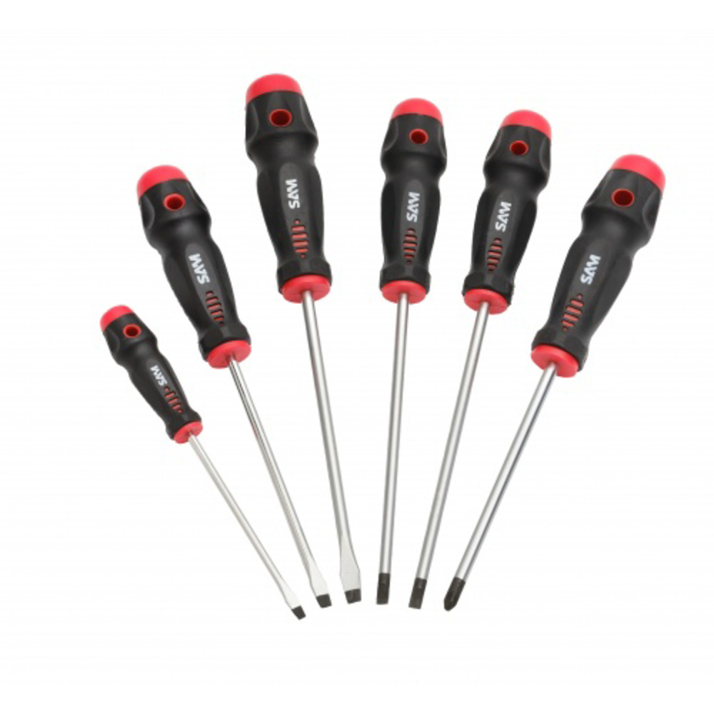 Jeu de 6 tournevis ta fente et pozidriv SAM OUTILLAGE - TAJ2