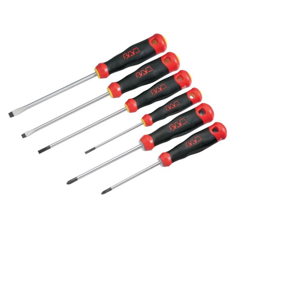 TOURNEVIS S1 FENTE PHILLIPS JEU DE 7 SAM OUTILLAGE - TPJ7