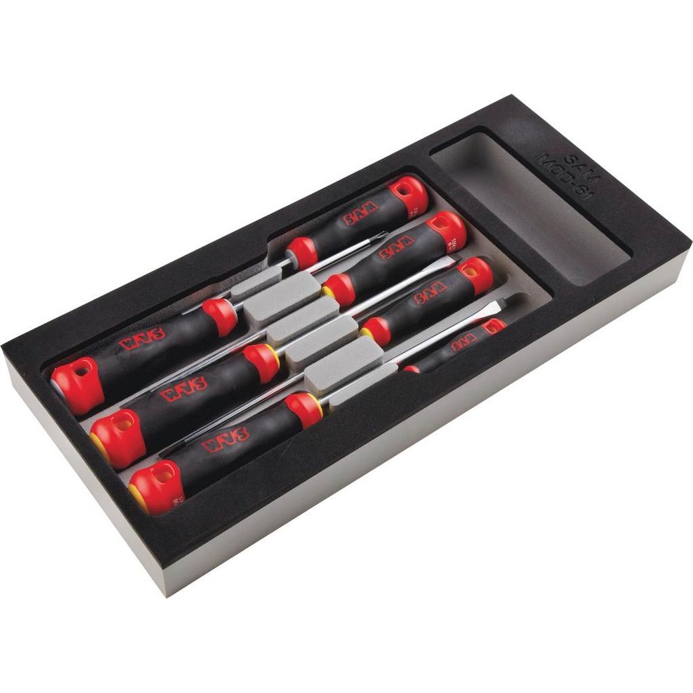 MODULE MOUSSE 7 TOURNEVIS FENTE ET PHILLIPS SAM OUTILLAGE - TPJ7MM