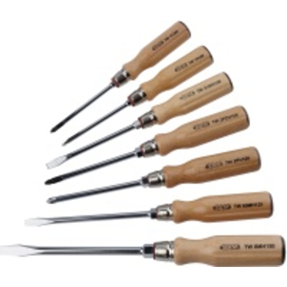 JEU DE 7 TOURNEVIS SAM OUTILLAGE BOIS MECANICIEN, PH ET PZ - TW-J7