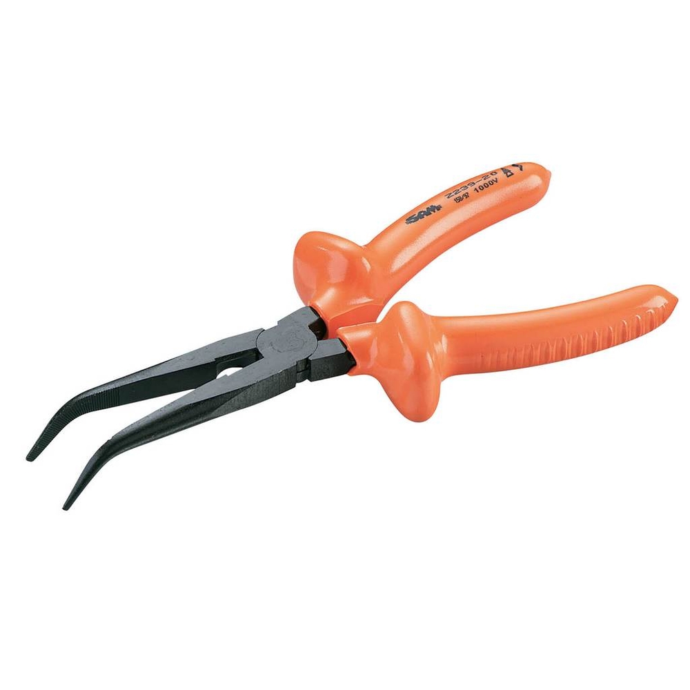 PINCE COUDEE 45° AVEC COUPE-FILS ISOLEE 165 MM SAM OUTILLAGE - Z23916
