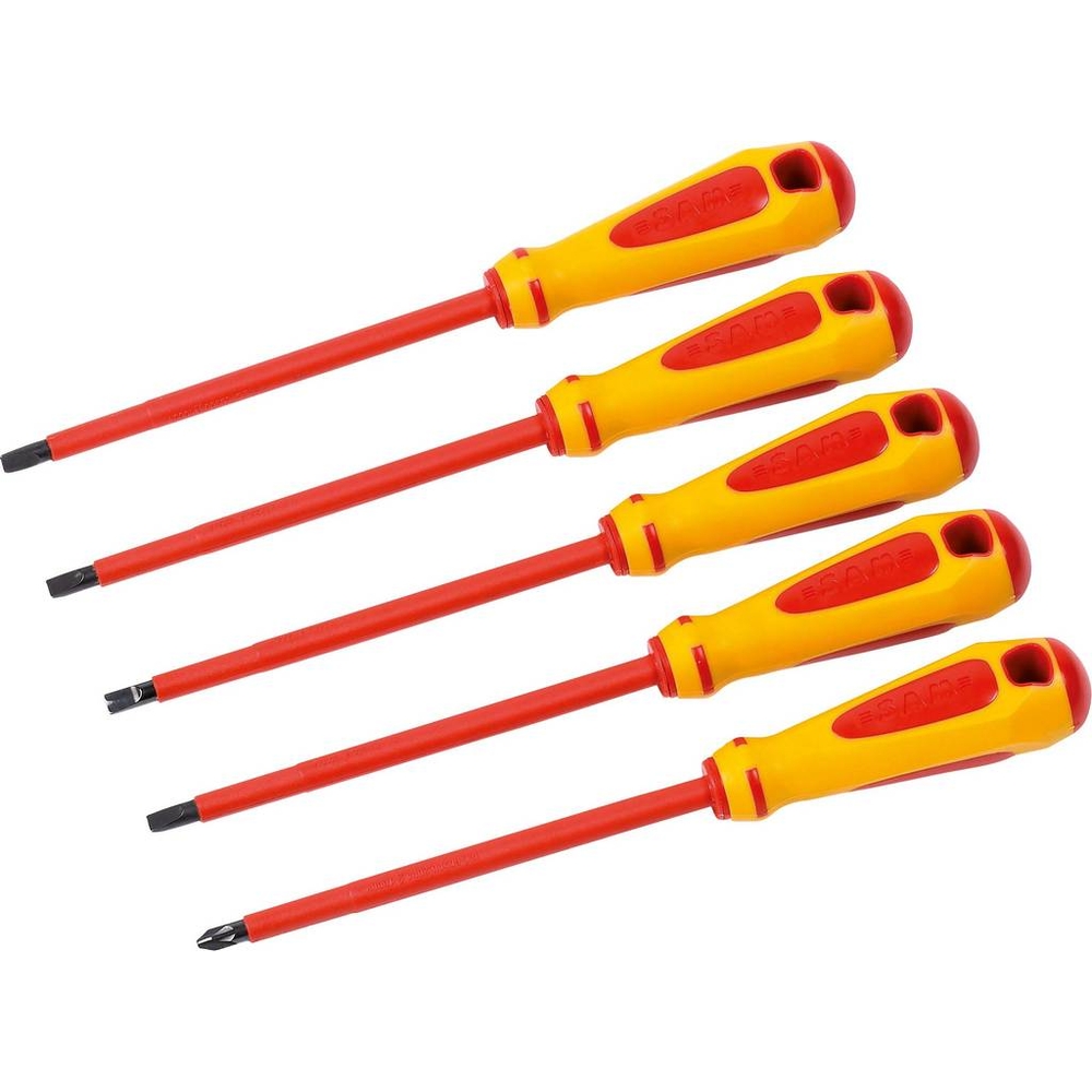 JEU DE 5 TOURNEVIS FENTE ISOLES 1000V SAM OUTILLAGE - ZTBEJ5