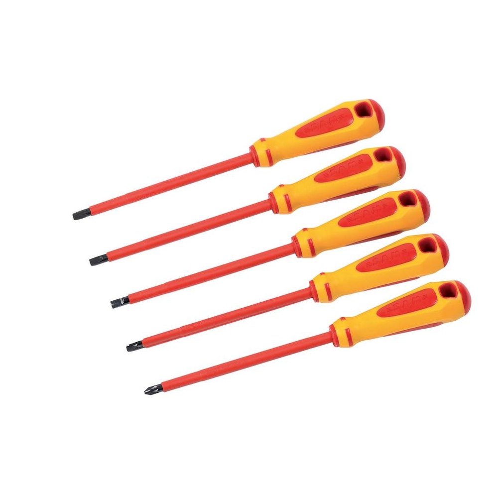 JEU DE 4 TOURNEVIS PHILLIPS ET POZIDRIV ISOLES 1000V SAM OUTILLAGE - ZTBJ4BR