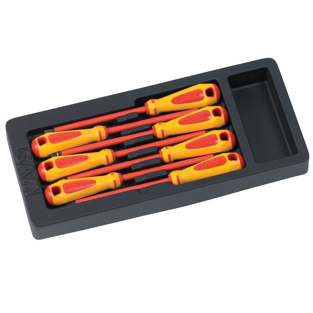 JEU DE 7 TOURNEVIS ISOLES 1000V EN MODULE ABS SAM OUTILLAGE - ZTBPZJ7M