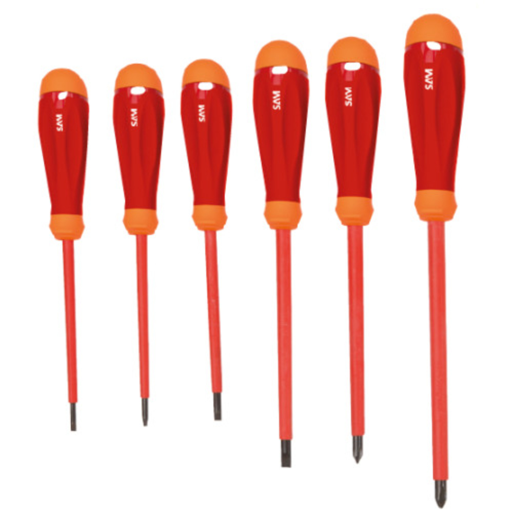 Jeu de 6 tournevis isolés 1000V SAM OUTILLAGE - ZTC-J6