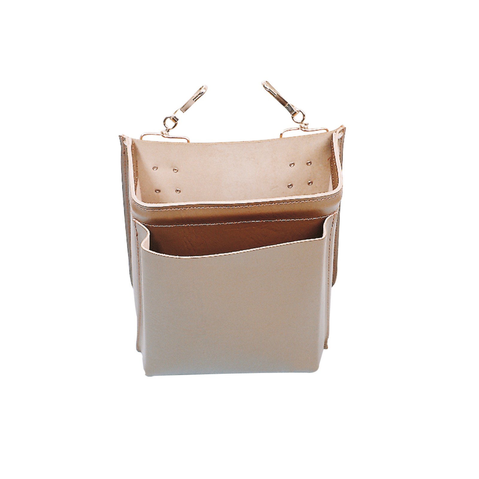 Sacoche porte-outils croûte de cuir adaptable ceinture harnais SASSI 00031T