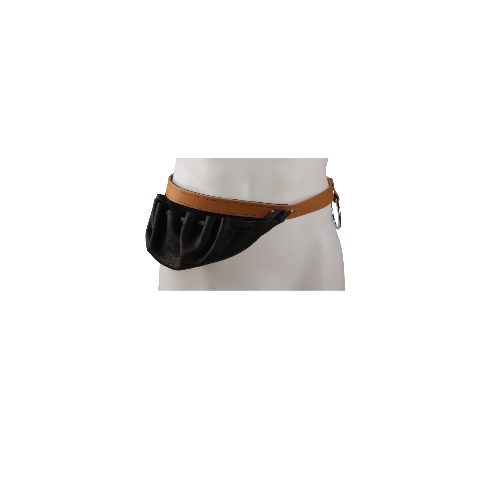 Tablier couvreur cuir basane 1 poche ceinture porte-marteau SASSI 00032