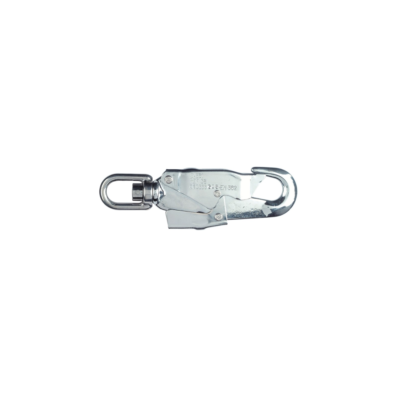 Mousqueton acier verrouillage auto avec émerillon SASSI 00038