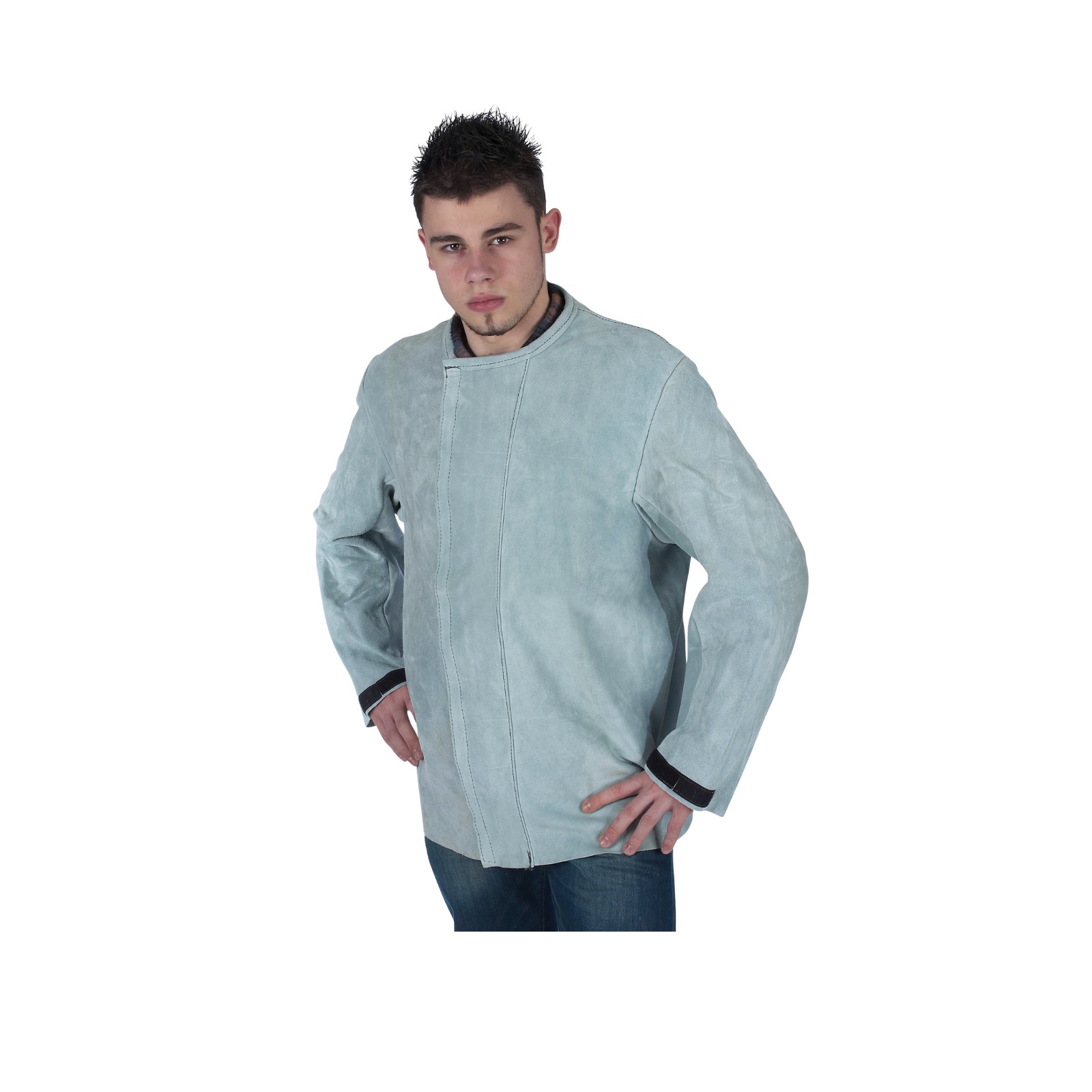 Veste soudeur croûte cuir chrome SASSI 00092