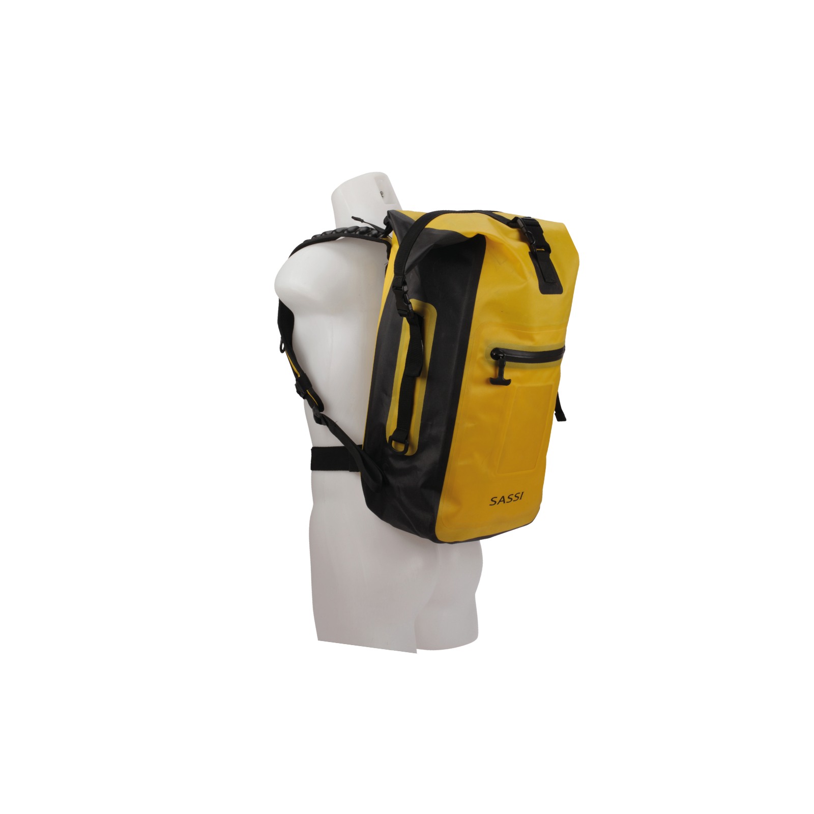 Sac à dos PVC enduit jaune noir renfort dorsal SASSI 00126