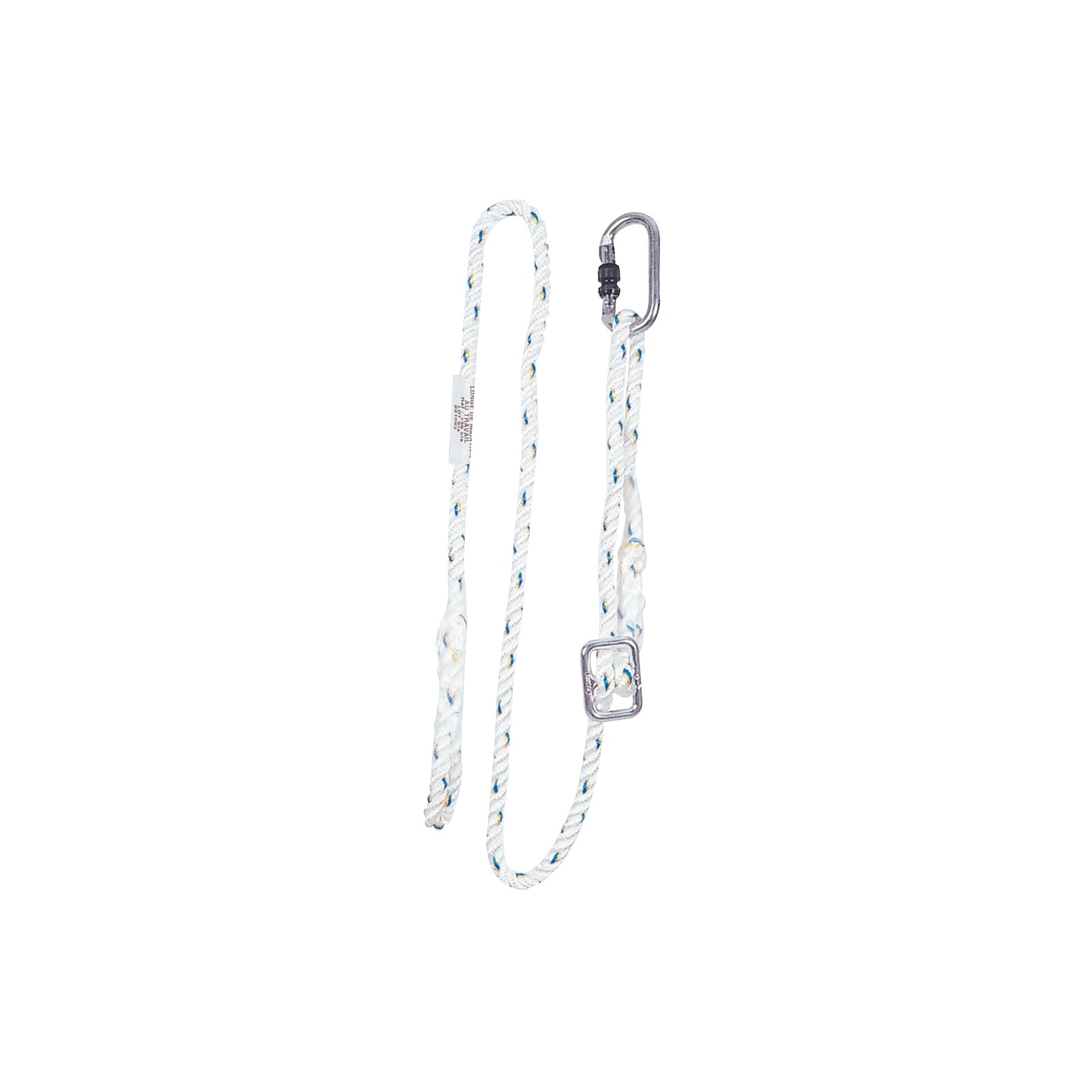 Longe polyamide 12 mm 2 m avec régleur 45 et mousqueton 40 SASSI 00139B