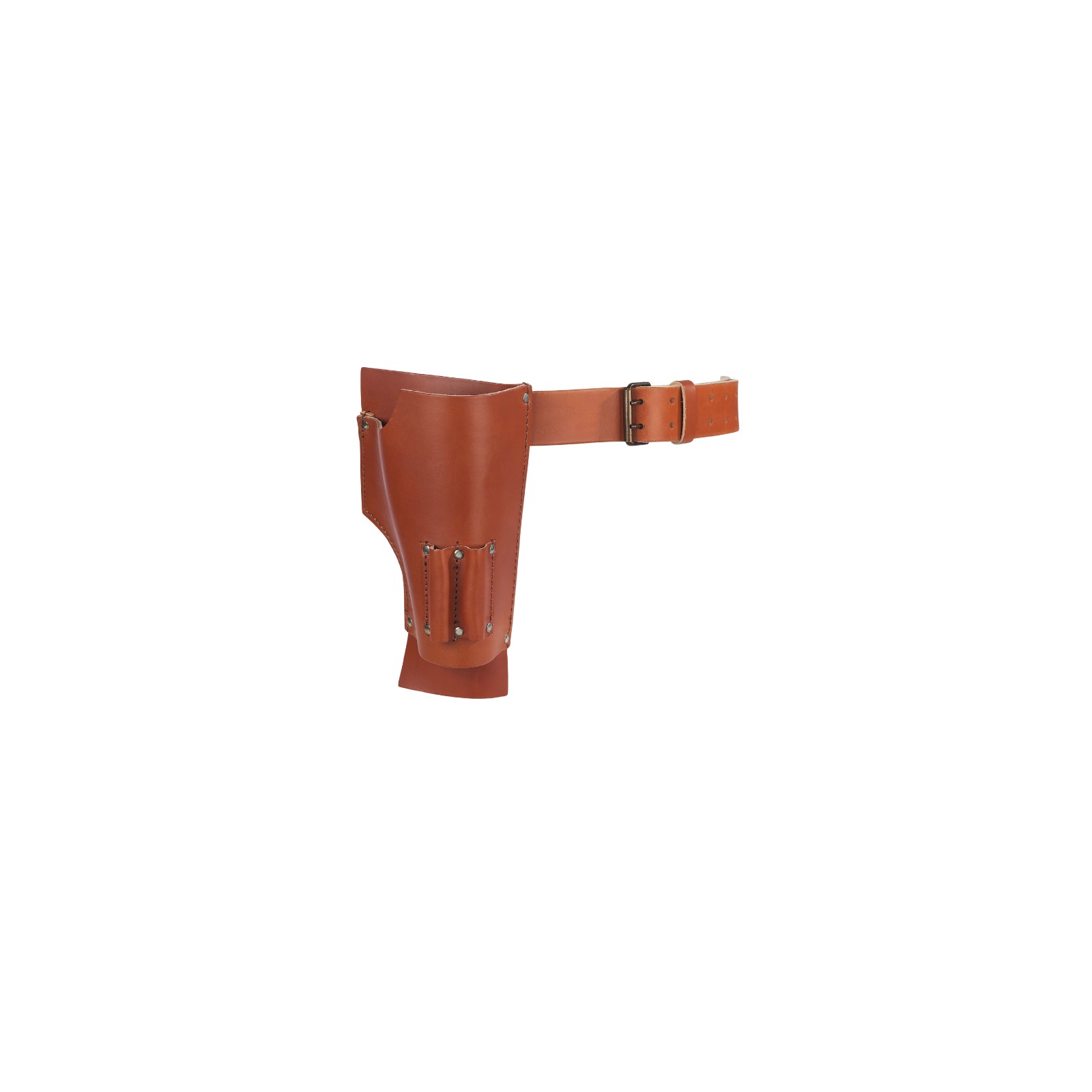 Étui cuir vachette pleine fleur pour perceuse portative avec ceinturon SASSI 00807